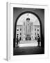 1920s-1930s Chinese Military Guards at Arched Entrance Supreme Court Building Nanking China-null-Framed Photographic Print