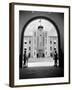 1920s-1930s Chinese Military Guards at Arched Entrance Supreme Court Building Nanking China-null-Framed Photographic Print