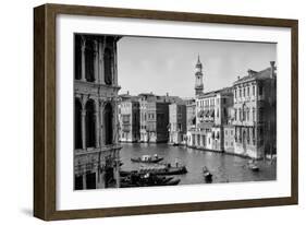 1920s-1930s Grand Canal from Rialto Bridge Venice, Italy-null-Framed Photographic Print