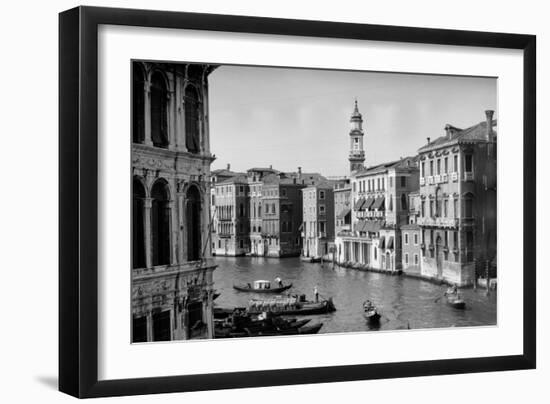 1920s-1930s Grand Canal from Rialto Bridge Venice, Italy-null-Framed Photographic Print