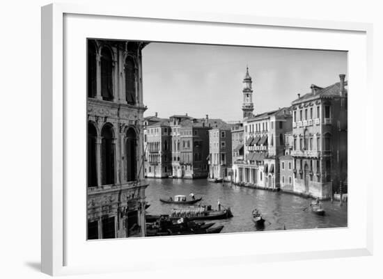 1920s-1930s Grand Canal from Rialto Bridge Venice, Italy-null-Framed Photographic Print