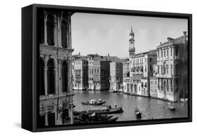 1920s-1930s Grand Canal from Rialto Bridge Venice, Italy-null-Framed Stretched Canvas