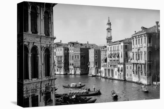 1920s-1930s Grand Canal from Rialto Bridge Venice, Italy-null-Stretched Canvas