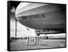 1920s-1930s People Looking at Gondola of Graf Zeppelin LZ-127 German Rigid Lighter Than Air Airship-null-Framed Stretched Canvas