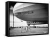 1920s-1930s People Looking at Gondola of Graf Zeppelin LZ-127 German Rigid Lighter Than Air Airship-null-Framed Stretched Canvas