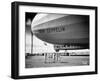 1920s-1930s People Looking at Gondola of Graf Zeppelin LZ-127 German Rigid Lighter Than Air Airship-null-Framed Premium Photographic Print