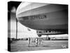 1920s-1930s People Looking at Gondola of Graf Zeppelin LZ-127 German Rigid Lighter Than Air Airship-null-Stretched Canvas