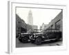 1920s-1930s Two Fire Trucks with Los Angeles City Hall California-null-Framed Photographic Print