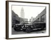 1920s-1930s Two Fire Trucks with Los Angeles City Hall California-null-Framed Photographic Print