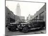 1920s-1930s Two Fire Trucks with Los Angeles City Hall California-null-Mounted Premium Photographic Print