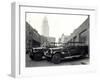 1920s-1930s Two Fire Trucks with Los Angeles City Hall California-null-Framed Photographic Print