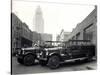 1920s-1930s Two Fire Trucks with Los Angeles City Hall California-null-Stretched Canvas