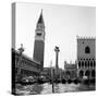 1920s-1930s Venice, Italy Piazza San Marco Campanile Tower and Winged Lion Statue-null-Stretched Canvas