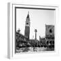 1920s-1930s Venice, Italy Piazza San Marco Campanile Tower and Winged Lion Statue-null-Framed Photographic Print