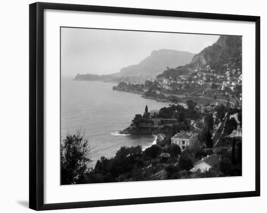 1920s Aerial Nice French Riviera Coastline Cote D'Zur Mediterranean Sea-null-Framed Photographic Print