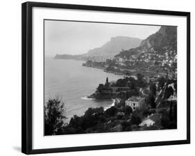 1920s Aerial Nice French Riviera Coastline Cote D'Zur Mediterranean Sea-null-Framed Photographic Print