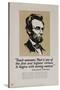 1920s American Banking Poster, Abe Lincoln Teach Economy-null-Stretched Canvas