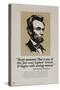 1920s American Banking Poster, Abe Lincoln Teach Economy-null-Stretched Canvas