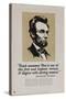 1920s American Banking Poster, Abe Lincoln Teach Economy-null-Stretched Canvas