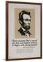 1920s American Banking Poster, Abe Lincoln Teach Economy-null-Framed Giclee Print