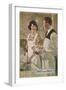 1920s American Banking Poster, Couple Washing Dishes-null-Framed Giclee Print