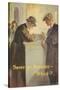 1920s American Banking Poster Saver or Spender Which?-null-Stretched Canvas