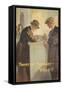 1920s American Banking Poster Saver or Spender Which?-null-Framed Stretched Canvas