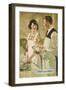 1920s American Banking Poster Thrift Makes Smiles-null-Framed Giclee Print