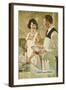 1920s American Banking Poster Thrift Makes Smiles-null-Framed Giclee Print