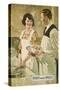 1920s American Banking Poster Thrift Makes Smiles-null-Stretched Canvas