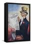1920s American Banking Poster, Uncle Sam Deposits Show Huge Gains-null-Framed Stretched Canvas