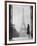 1920s Anonymous Silhouetted Woman Standing in Profile in the Trocadero across the Seine-null-Framed Photographic Print