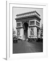 1920s Arc De Triomphe with Cars Paris, France-null-Framed Photographic Print