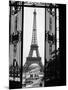 1920s Eiffel Tower Built 1889 Seen from Trocadero Wrought Iron Doors Paris,, France-null-Mounted Photographic Print