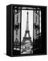 1920s Eiffel Tower Built 1889 Seen from Trocadero Wrought Iron Doors Paris,, France-null-Framed Stretched Canvas