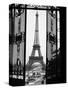 1920s Eiffel Tower Built 1889 Seen from Trocadero Wrought Iron Doors Paris,, France-null-Stretched Canvas