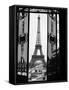 1920s Eiffel Tower Built 1889 Seen from Trocadero Wrought Iron Doors Paris,, France-null-Framed Stretched Canvas