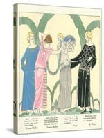 1920s Fashion Illustratiion-null-Stretched Canvas