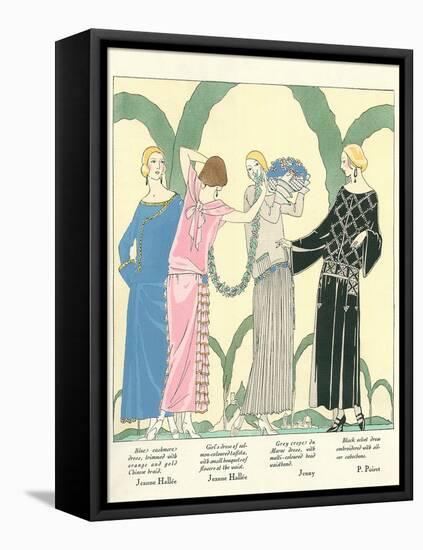 1920s Fashion Illustratiion-null-Framed Stretched Canvas