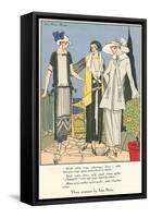 1920s Fashion Illustratiion-null-Framed Stretched Canvas