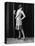 1920s FLAPPER WOMAN POSING HAND ON HIP HOLDING STRING OF PEARLS STRETCHING LEG CHECKING HOSIERY...-Panoramic Images-Stretched Canvas