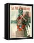 1920s France La Vie Parisienne Magazine Cover-null-Framed Stretched Canvas