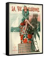 1920s France La Vie Parisienne Magazine Cover-null-Framed Stretched Canvas