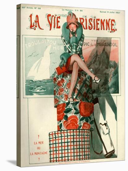 1920s France La Vie Parisienne Magazine Cover-null-Stretched Canvas