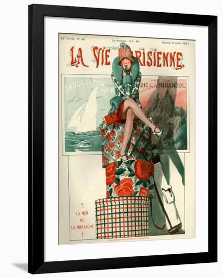 1920s France La Vie Parisienne Magazine Cover-null-Framed Premium Giclee Print