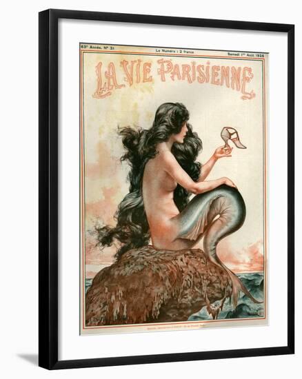 1920s France La Vie Parisienne Magazine Cover-null-Framed Premium Giclee Print