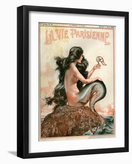 1920s France La Vie Parisienne Magazine Cover-null-Framed Premium Giclee Print