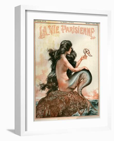 1920s France La Vie Parisienne Magazine Cover-null-Framed Premium Giclee Print