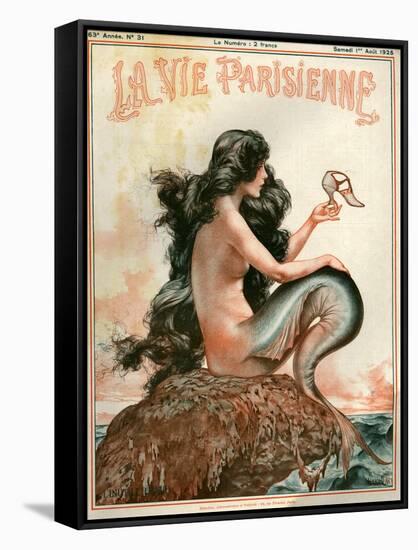 1920s France La Vie Parisienne Magazine Cover-null-Framed Stretched Canvas