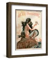 1920s France La Vie Parisienne Magazine Cover-null-Framed Premium Giclee Print